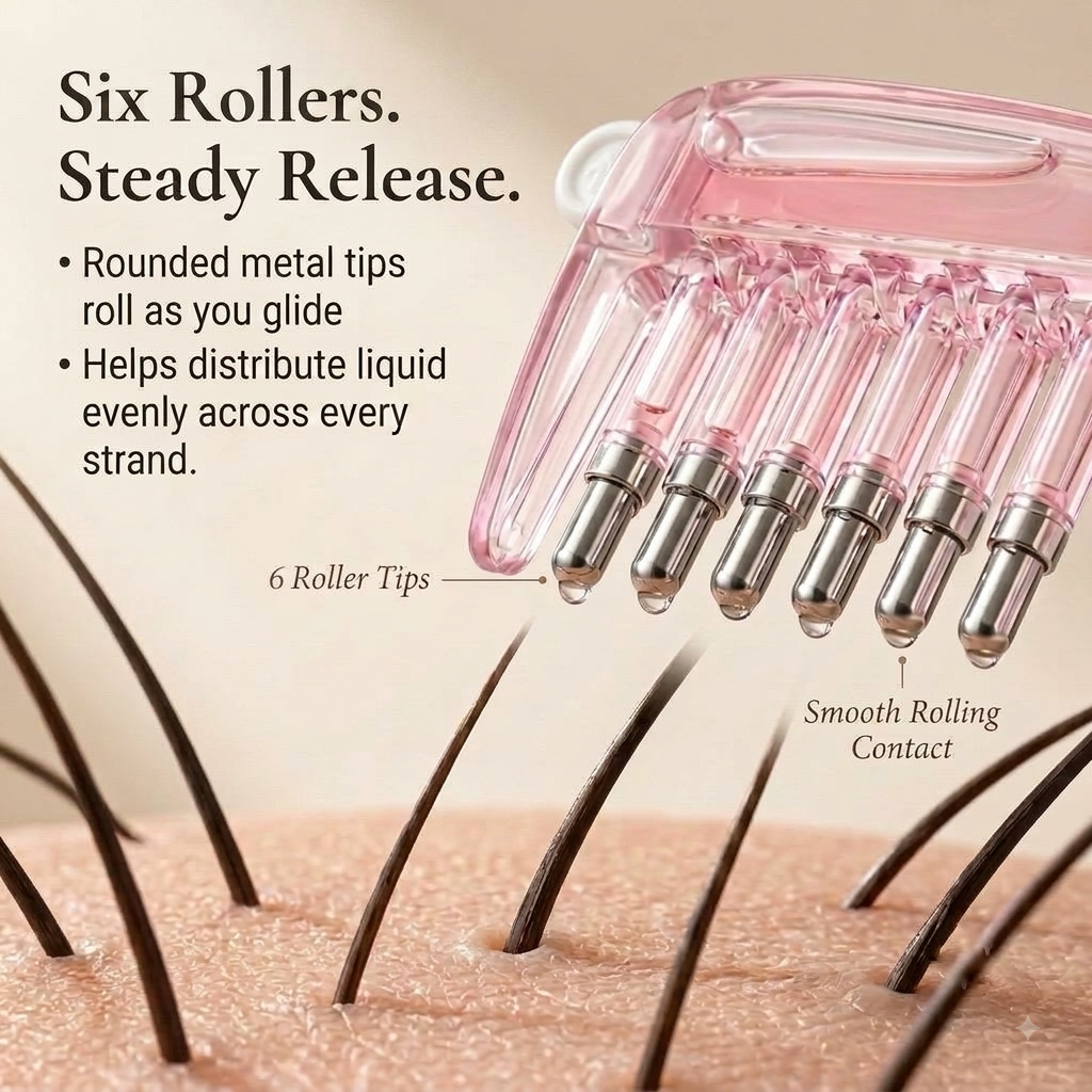 Clear Design. Precise Application. Liquid-Guiding Comb